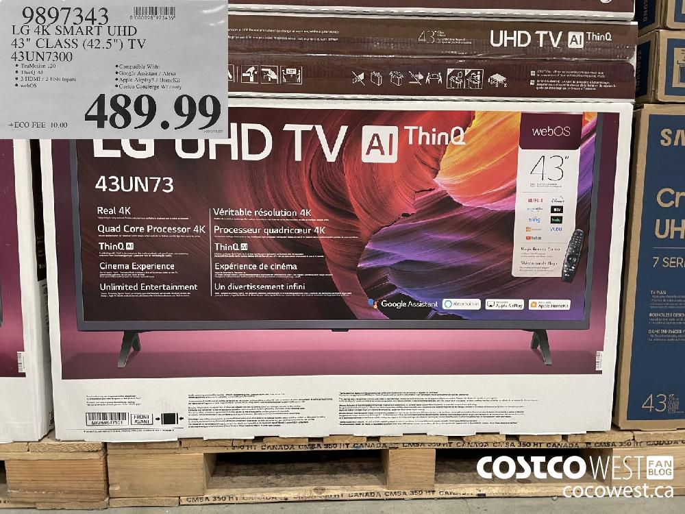 9897343 LG 4K SMART UHD 43" CLASS (42.5") TV 43UN7300 $489.99