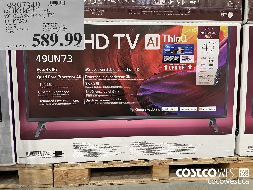 9897349 LG 4K SMART UHD 49" CLASS (48.5") TV 49UN7300 $589.99