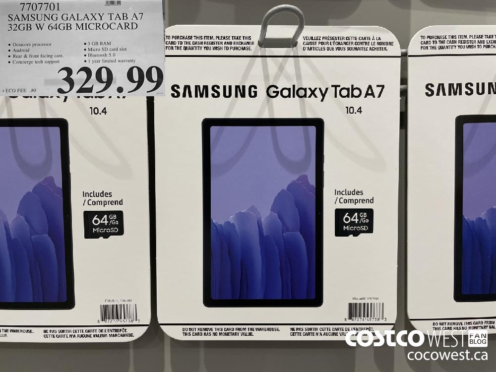7707701 SAMSUNG GALAXY TAB A7 | 32GB W 64GB MICROCARD $329.99