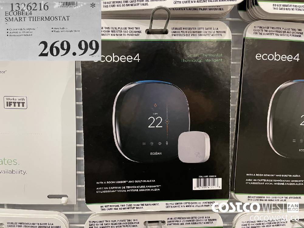 1326216 ECOBEE4 SMART THERMOSTAT $269.99