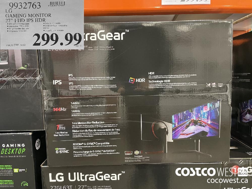 9932763 LG GAMING MONITOR 27" FHD IPS HDR $299.99