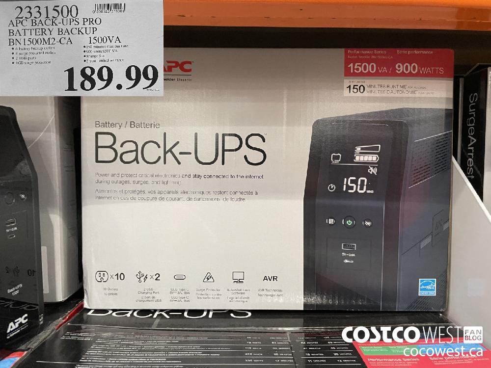 79331500 APC BACK-UPS PRO BATTERY BACKUP BN1500M2-CA 1500VA $189.99