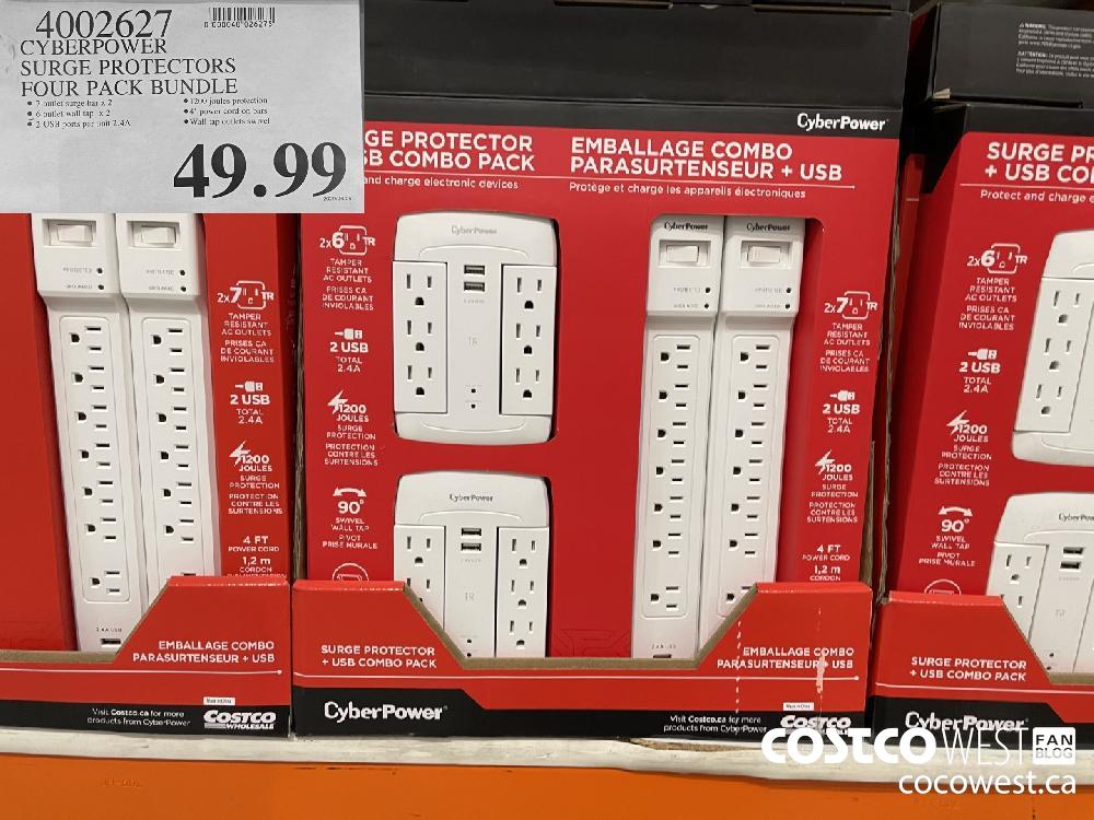4002627 CYBERPOWER SURGE PROTECTORS FOUR PACK BUNDLE $49.99