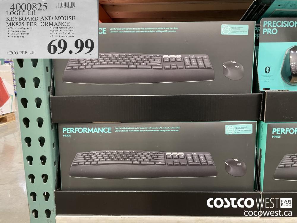 4000825 LOGITECH KEYBOARD AND MOUSE MK825 PERFORMANCE $69.99