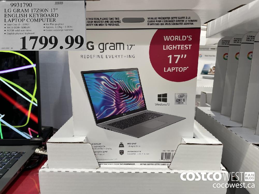 9931790 LG GRAM 17Z90N 17" ENGLISH KEYBOARD LAPTOP COMPUTER $1799.99