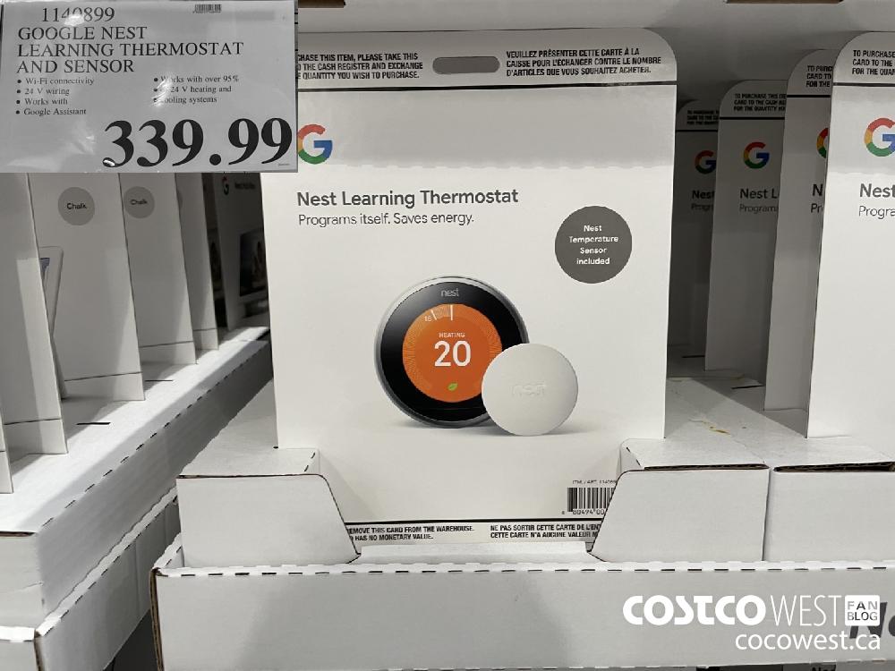114899 GOOGLE NEST LEARNING THERMOSTAT AND SENSOR $339.99