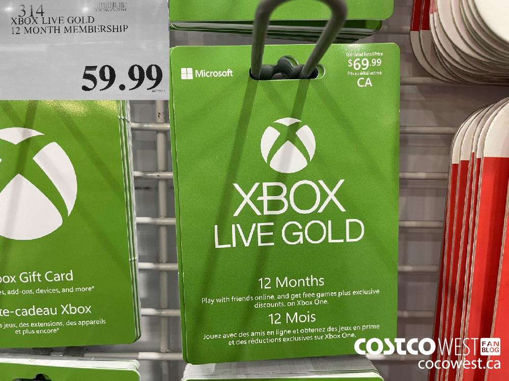 Costco xbox gold clearance membership