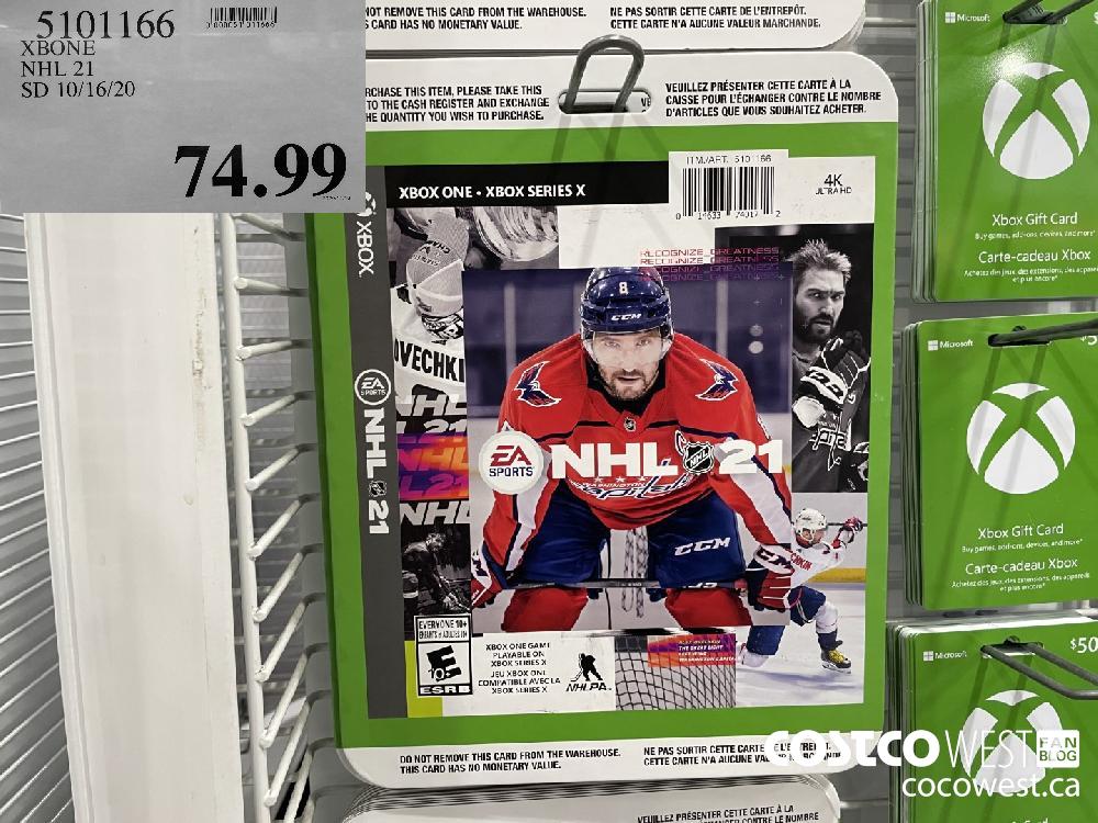 5101166 XBONE NHL 21 SD 10/16/20 $74.99