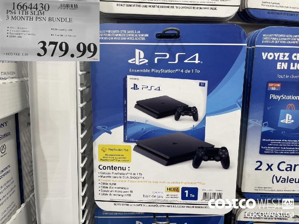 1664430 PS4 1TB SLIM 3 MONTH PSN BUNDLE $379.99