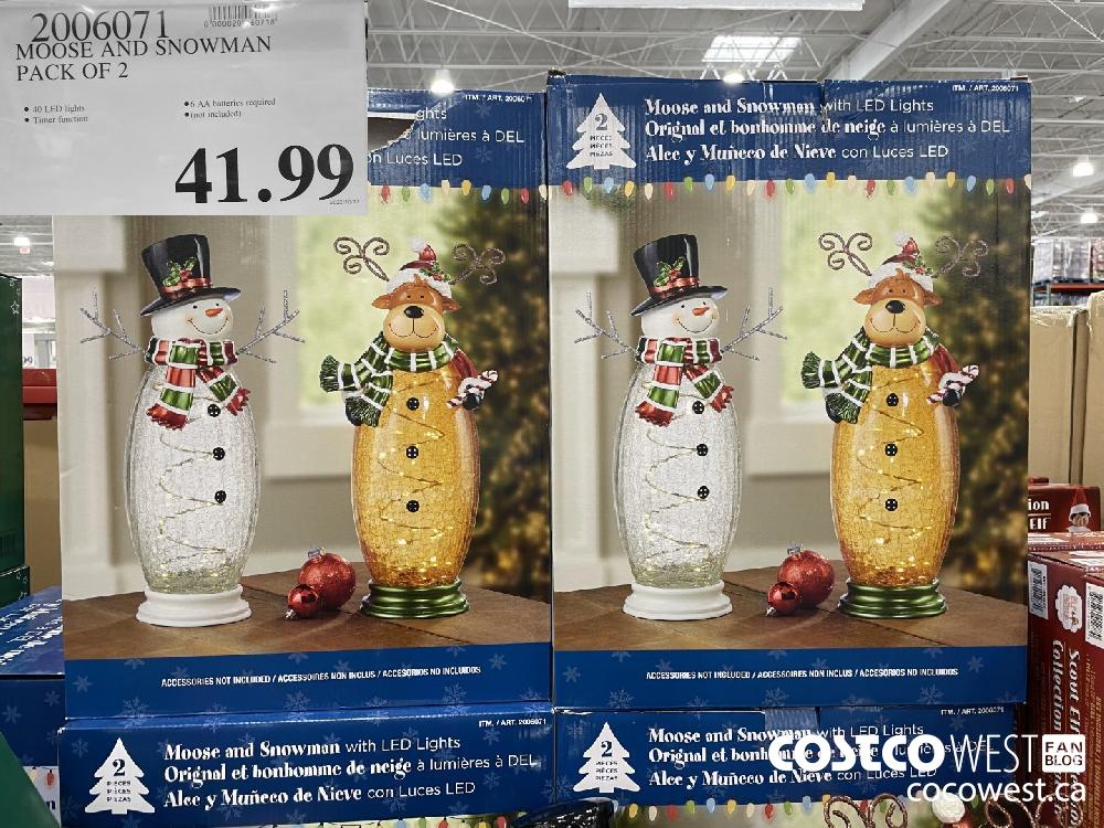 2006071 MOOSE AND SNOWMAN PACK OF 2 $41.99