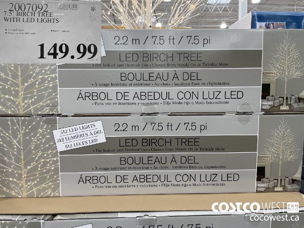 2007092 7.5' BIRCH TREE WITH LED LIGHTS $149.99
