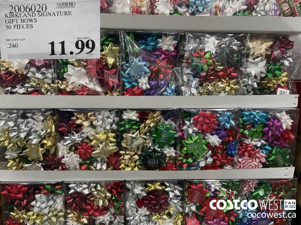 9006020 KIRKLAND SIGNATURE GIFT BOWS 50 PIECES $11.99