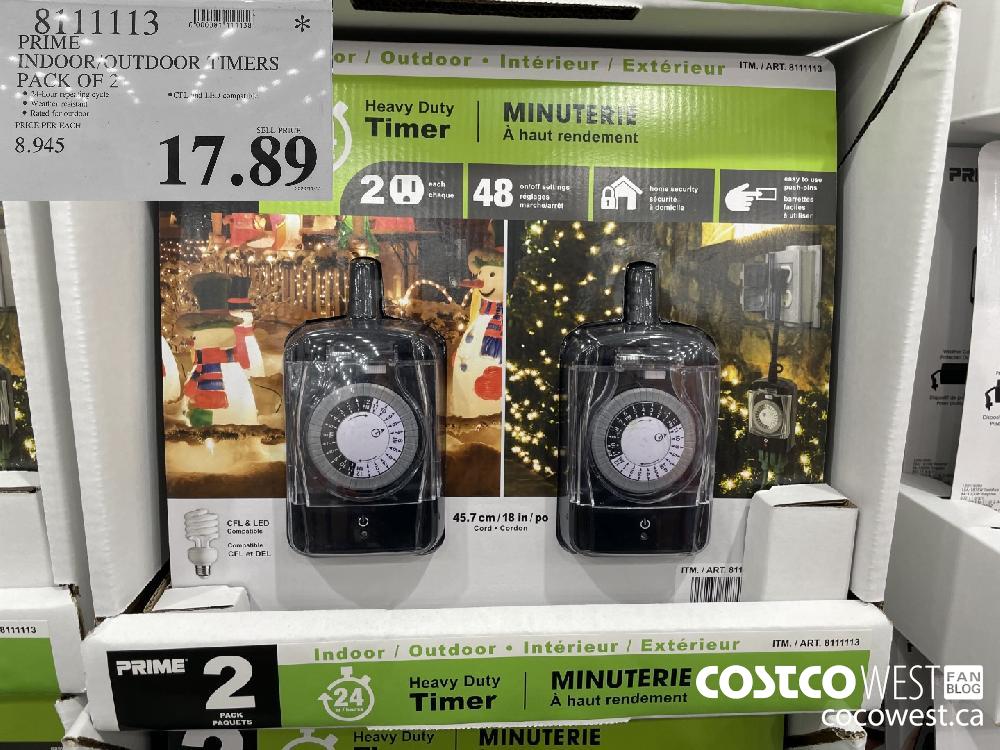 8111113 PRIME INDOOR /OUTDOOR TIMERS PACK OF 2 $17.89