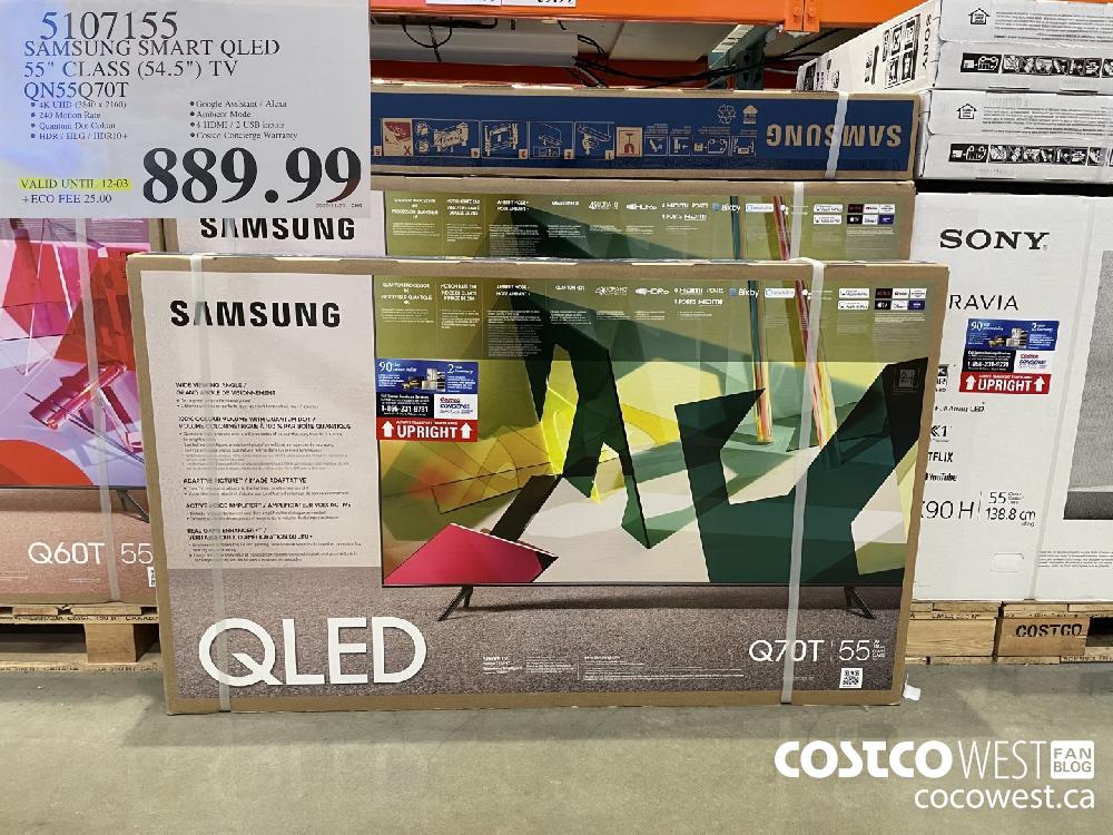 5107155 SAMSUNG SMART QLED 55" CLASS (54.5") TV QN55Q70T $889.99