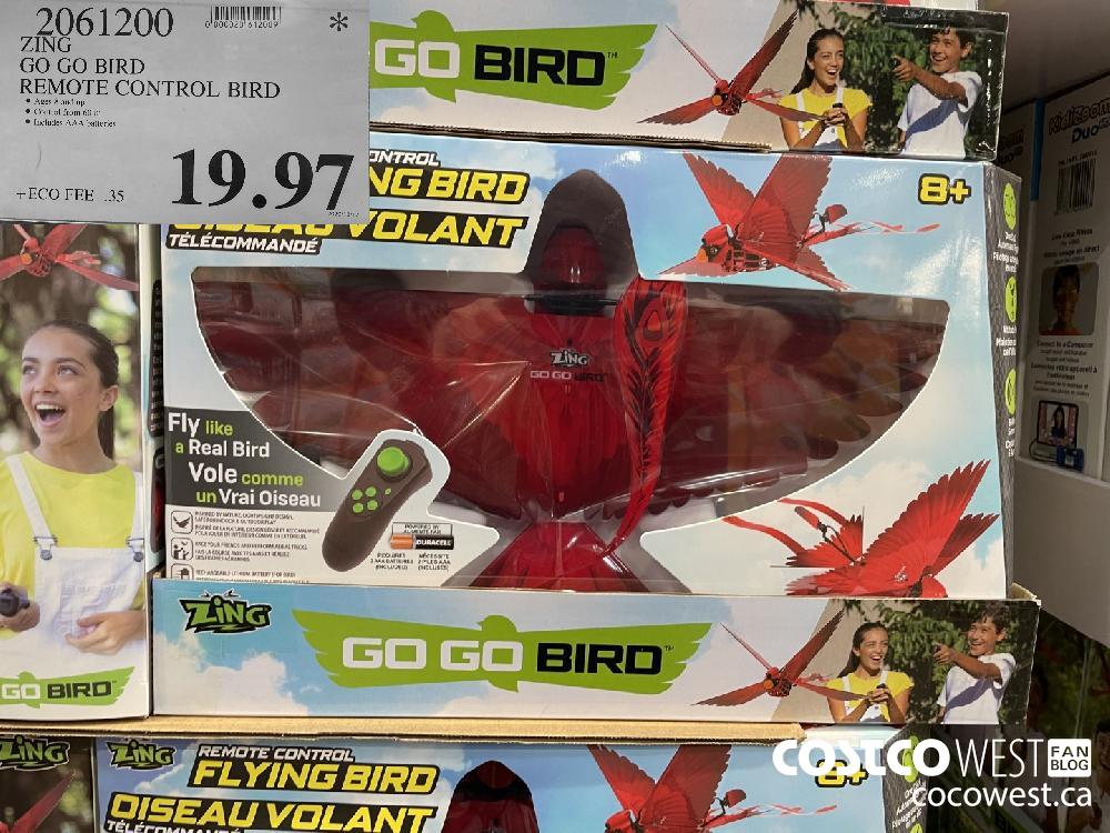 2061200 ZING GO GO BIRD REMOTE CONTROL BIRD $19.97