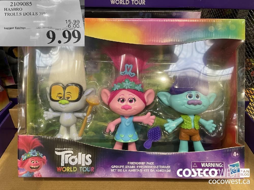 2109085 HASBRO TROLLS DOLLS 3PK EXPIRY DATE: 2020-12-24 $9.99