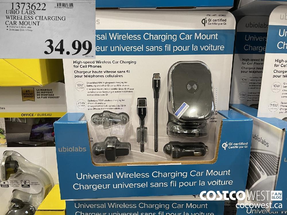 1373622 UBIO LABS WIRELESS CHARGING CAR MOUNT $34.99