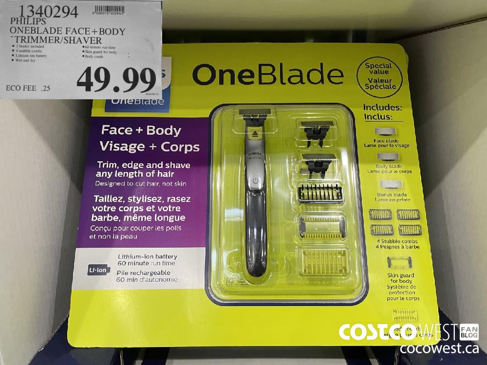 1340294 PHILIPS ONEBLADE FACE BODY TRIMMER/SHAVER $49.99