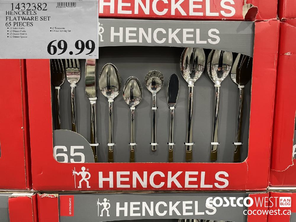 14323382 HENCKELS FLATWARE SET 65 PIECES $69.99