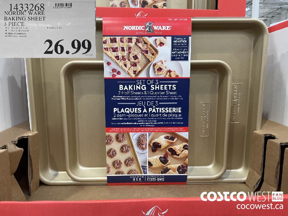 1433268 NORDIC WARE BAKING SHEET 3 PIECE $26.99