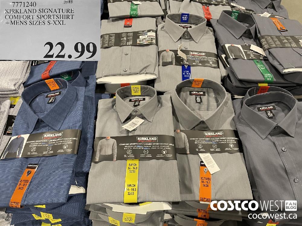 771040 KIRKLAND SIGNATURE COMFORT SPORTSHIRT MENS SIZES S-XXL $22.99