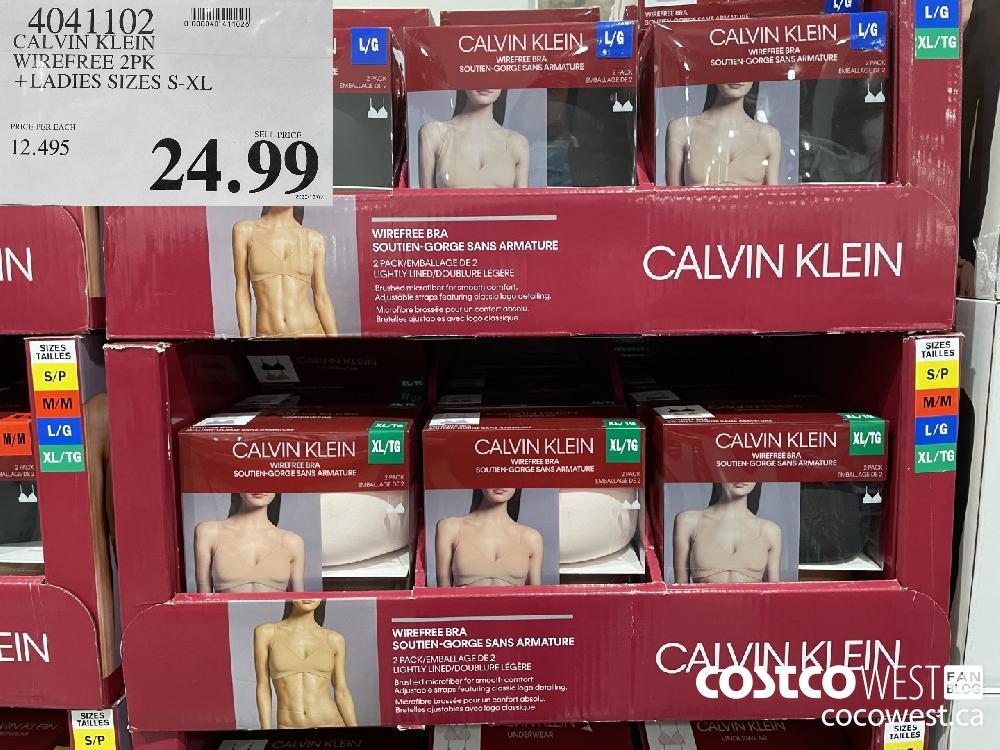 4041102 CALVIN KLEIN WIREFREE 2PK LADIES SIZES S-XL $24.99