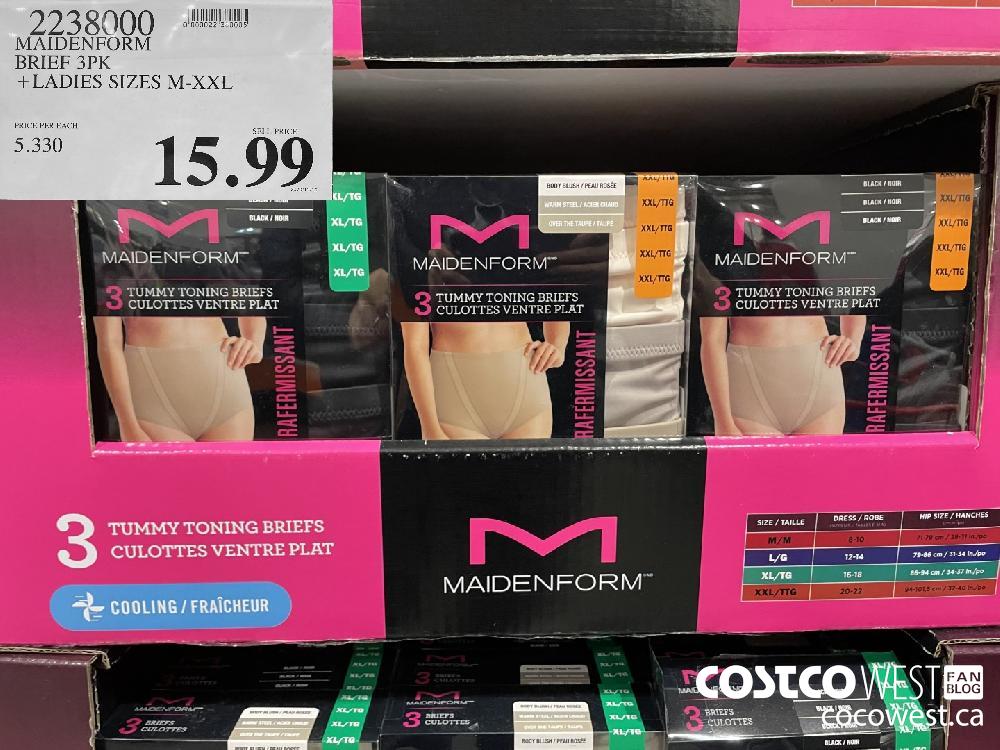 2238000 MAIDENFORM BRIEF 3PK LADIES SIZES M-XXL $15.99