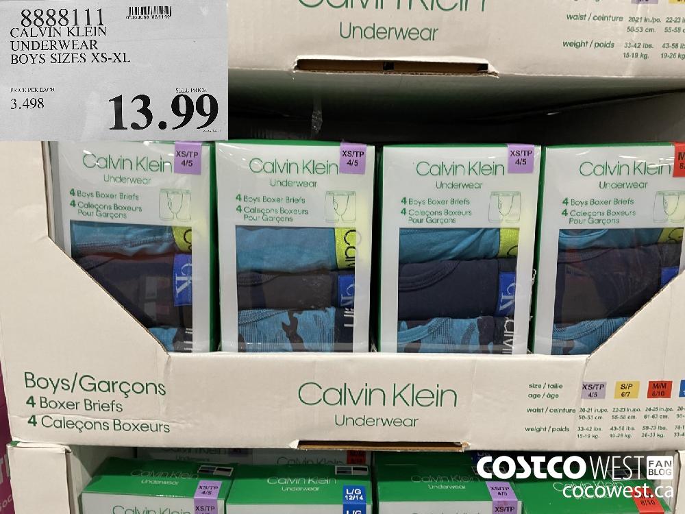 8888111 CALVIN KLEIN UNDERWEAR BOYS SIZES XS-XL $13.99