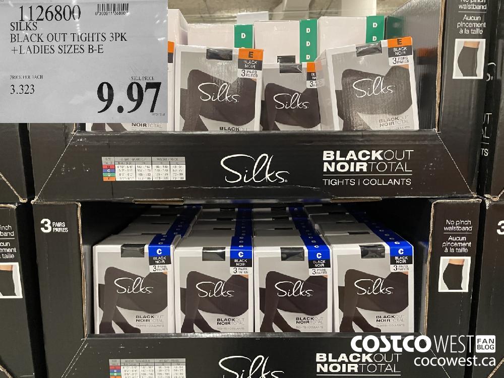 1126800 SILKS BLACK OUT TIGHTS 3PK LADIES SIZES B-E $9.97