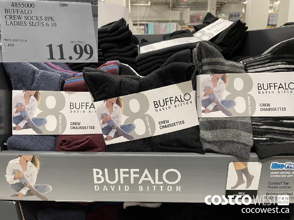4855000 BUFFALO CREW SOCKS 8PK LADIES SIZES 6-10 $11.99