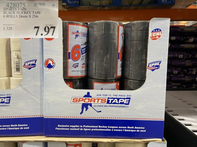 New 12 Pack SIG Hockey Clear Hockey Sock Tape (Made In Canada By  SportsTape)- 24mmX25M