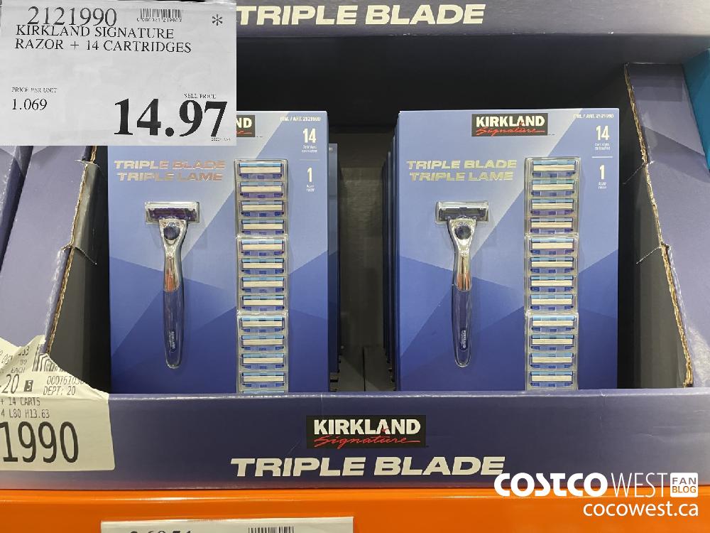 2121990 KIRKLAND SIGNATURE RAZOR 14 CARTRIDGES $14.97