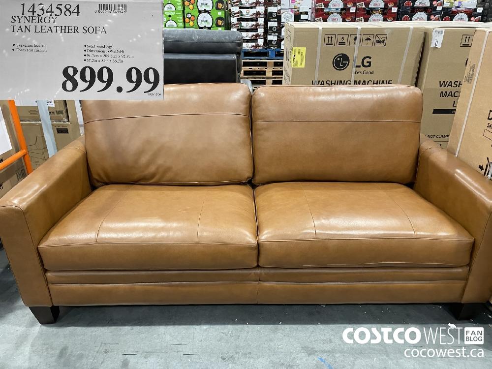 Synergy tan deals leather sofa