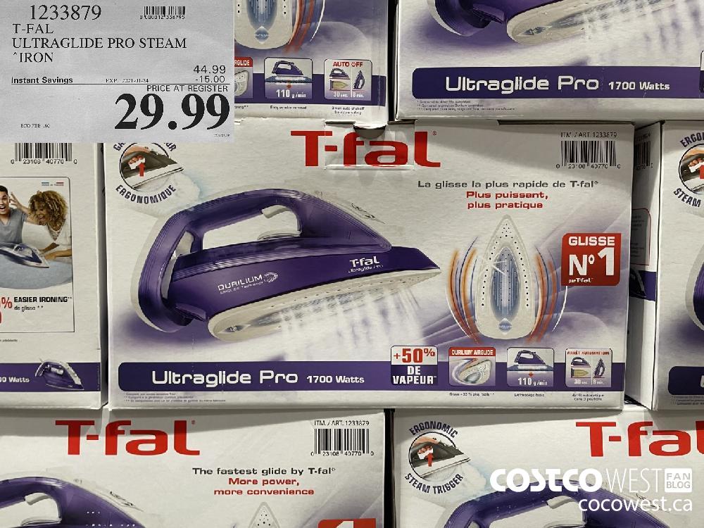 1233879 T-FAL ULTRAGLIDE PRO STEAM IRON EXPIRY DATE: 2021-01-24 $29.99