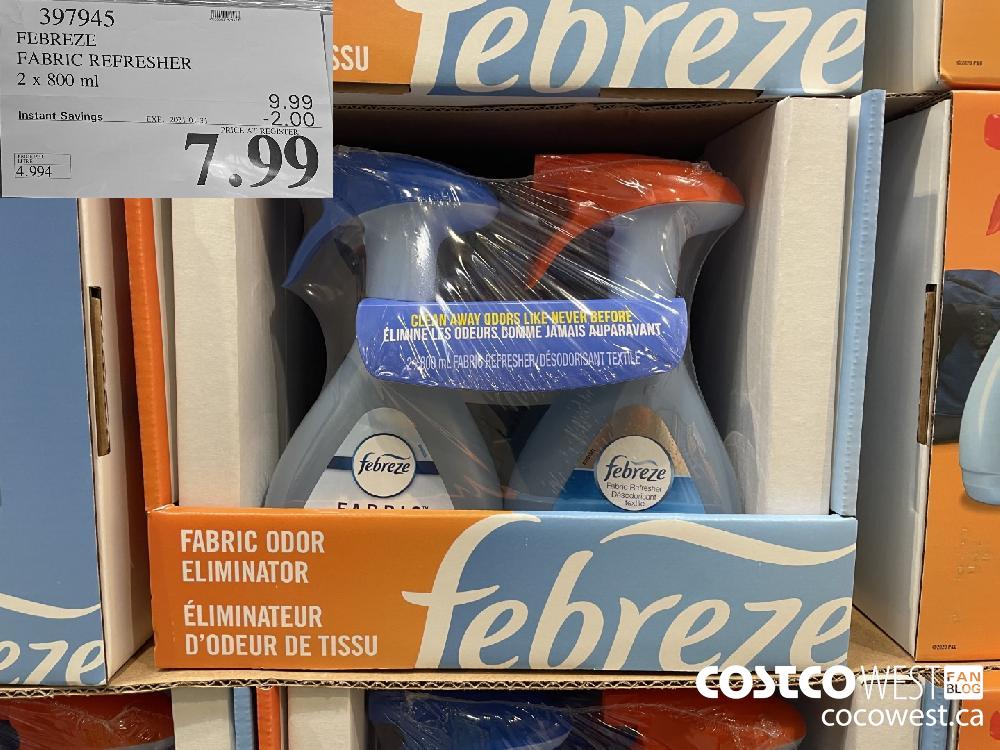 397945 FEBREZE FABRIC REFRESHER 2 x 800 ml EXPIRY DATE: 2021-01-31 $7.99