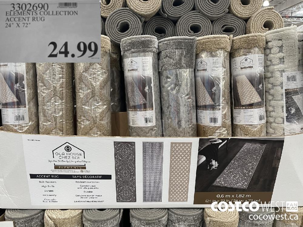 3302690 ELEMENTS COLLECTION ACCENT RUG 24" X 72" $24.99