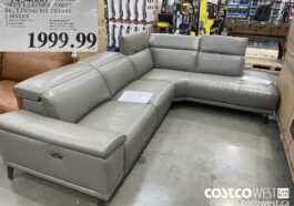 1434688GREY LEATHER POWFRRECLINING SECTIONAL2 BOXES$1999.99