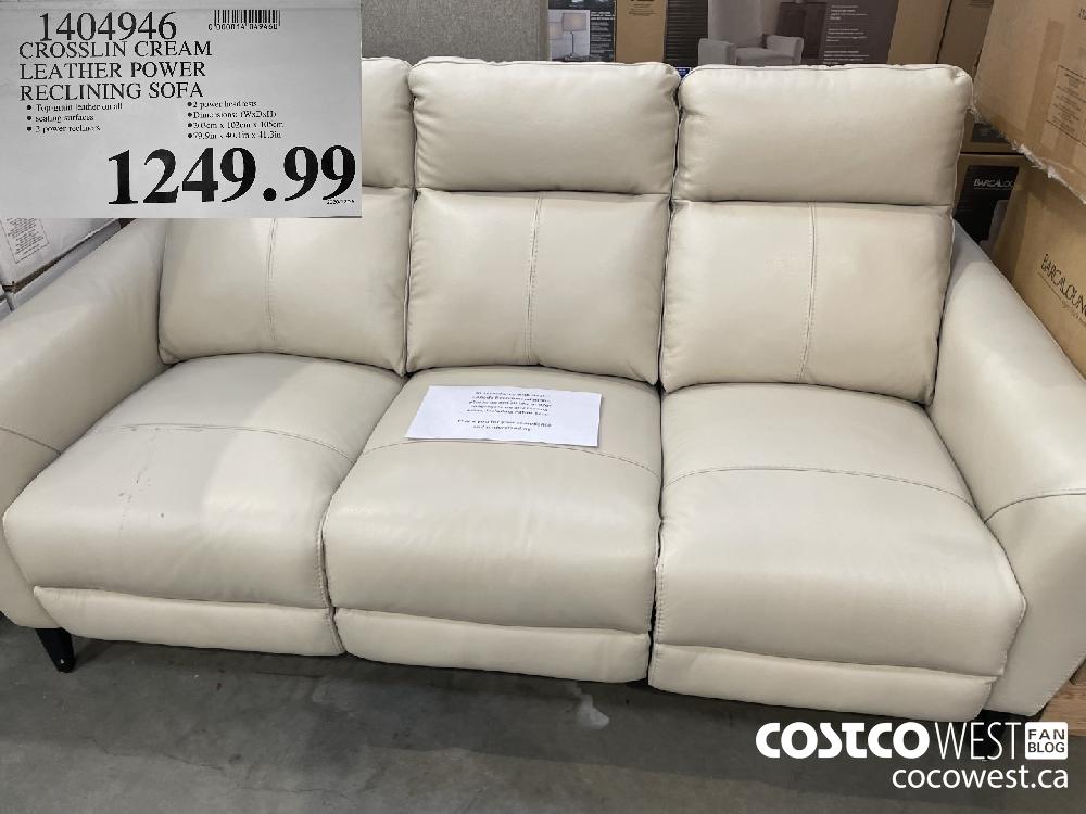 Costco Winter Aisle 2020 Superpost, Crosslin Cream Leather Power Reclining Sofa