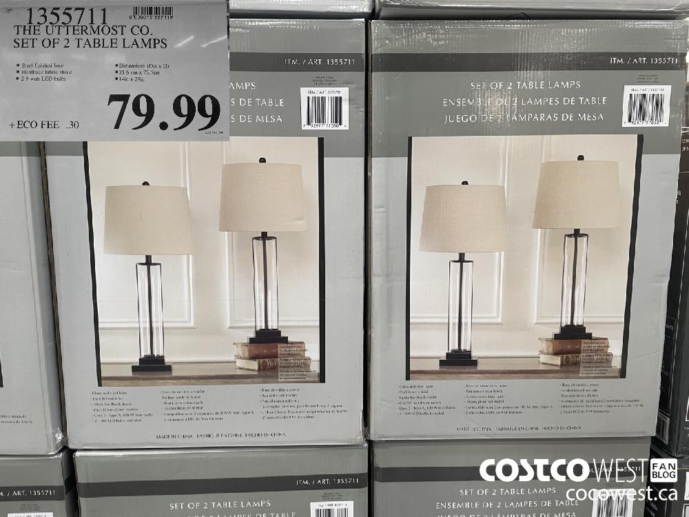 1355711 THE UTTERMOST CO. SET OF 2 TABLE LAMPS $79.99