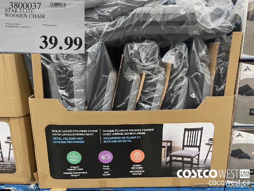 3800037 STAR ELITE WOODEN CHAIR $39.99