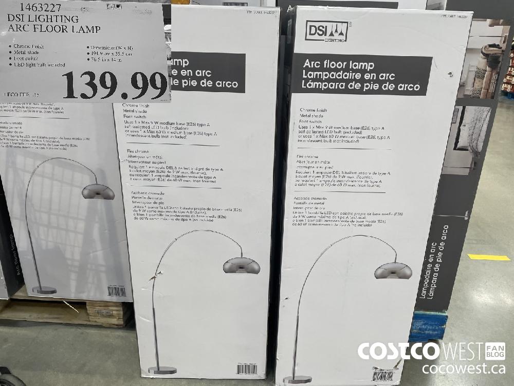 1463227 DSI LIGHTING ARC FLOOR LAMP $139.99