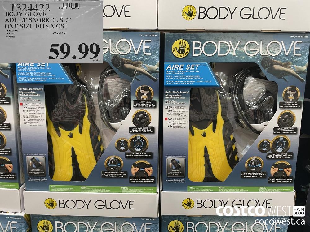 1324499 BODY GLOVE ADULT SNORKEL SET ONE SIZE FITS MOST $59.99