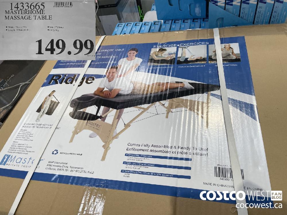 1433665 MASTERHOME MASSAGE TABLE $149.99