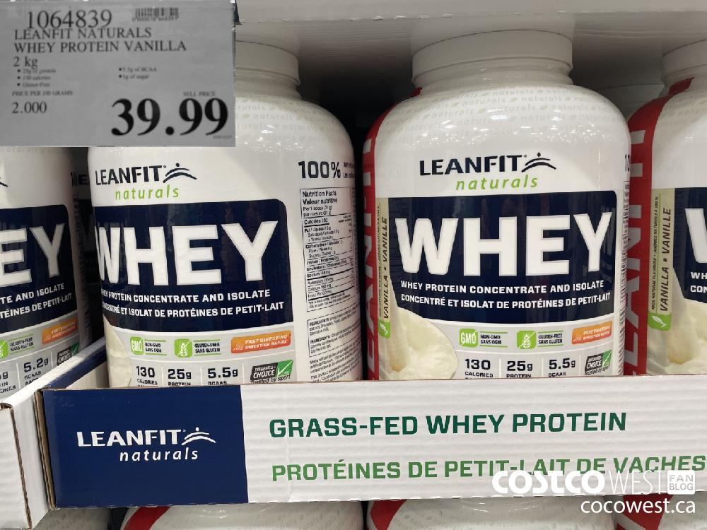 1064839 LEANFIT NATURALS WHEY PROTEIN VANILLA 2kg $39.99