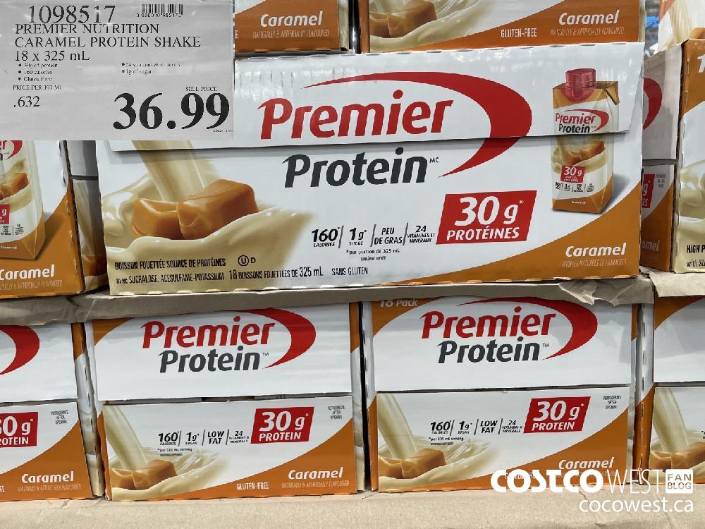 1098517 PREMIER NUTRITION CARAMEL PROTEIN SHAKE 18 x 325 mL $36.99