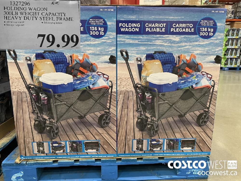 1327296 FOLDING WAGON 300LB WEIGHT CAPACITY HEAVY DUTY STEEL FRAME $79.99
