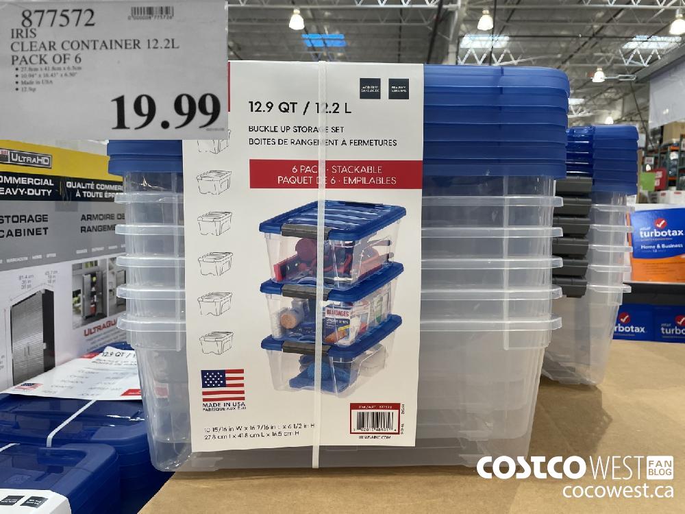 877572 IRIS CLEAR CONTAINER 12.2L PACK OF 6 $19.99