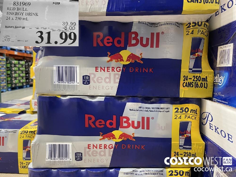 831969 RED BULL ENERGY DRINK 24 x 250 mL EXPIRY DATE: 2021-01-31 $31.99