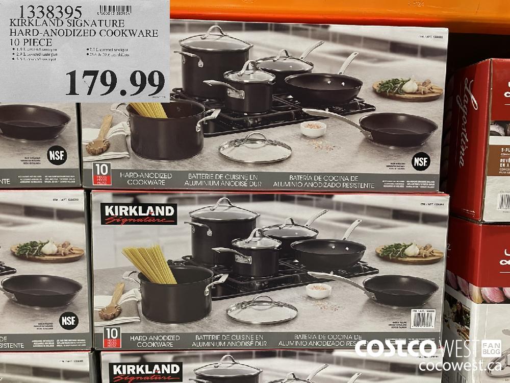 Kirkland Signature Hard Anodised Pot & Pan Cookware Set 10pc, Black, (1338395)