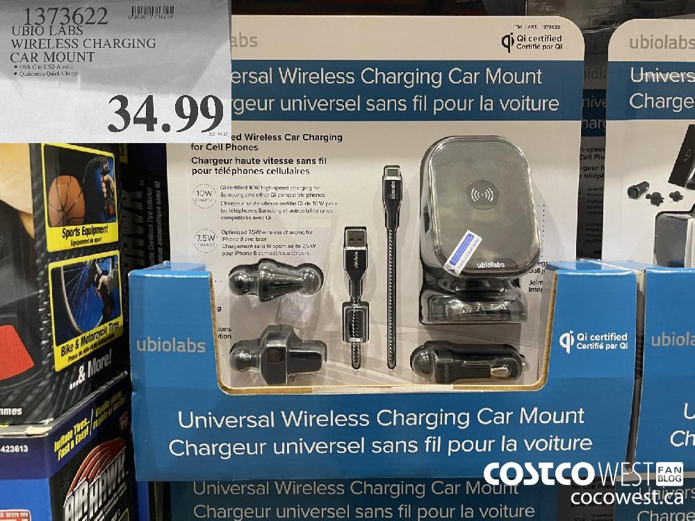 1373622 UBIO LABS WIRELESS CHARGING CAR MOUNT $34.99